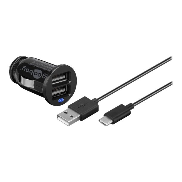 Goobay USB C 2-i-1 Billader 