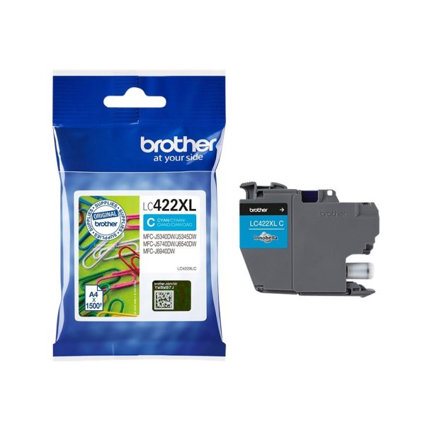 Brother LC 422XLC Cyan 1500 sider