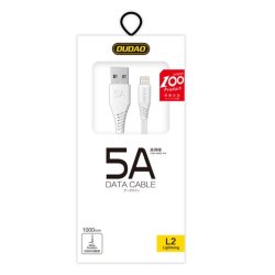 Dudao L2L USB-A to Lightning cable 2m hvid