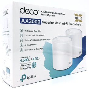 TP-Link Deco X50 Wi-Fi Mesh system desktop med 2 enheder