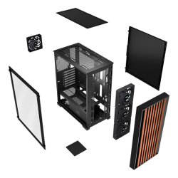 Nordic Gaming Ratatosk Tower ATX Sort Wood Kabinet uden Strmforsyning