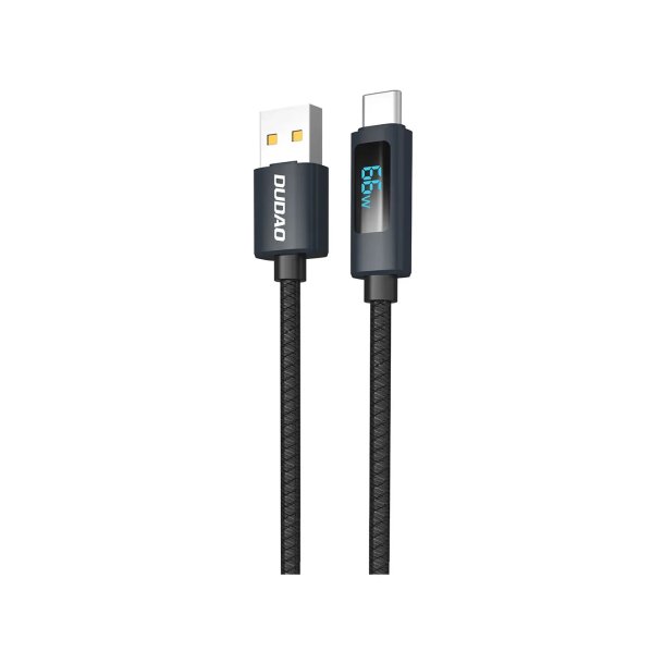 Dudao L7T USB A til USB C 66 w 1 meter sort PD L7T