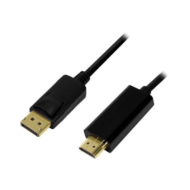 LogiLink Displayport til HDMI kabel 2 meter sort