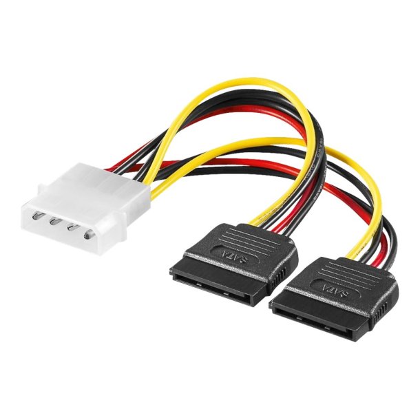 Goobay 68524 SATA Power Adapter 4 pin - 2x15 pin