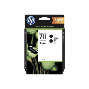 HP 711 2-pack Sort blk P2V31A