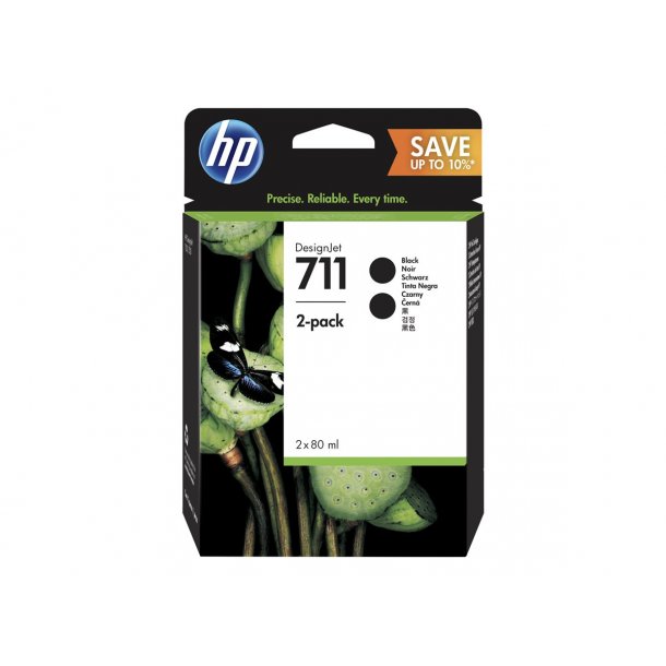 HP 711 2-pack Sort blk P2V31A