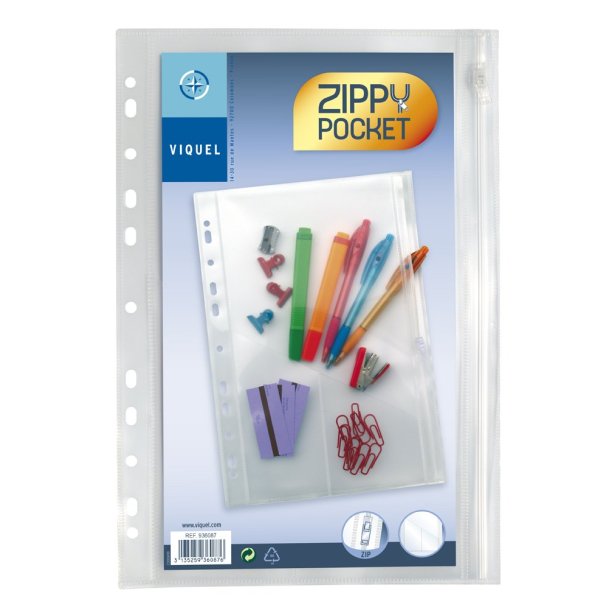 VIQUEL Plastlomme ZIPPY A4