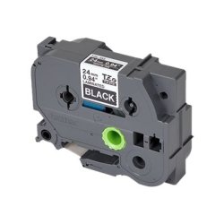 Tape BROTHER TZE355 24mm hvid p sort