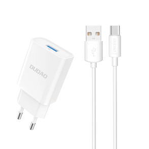Dudao A4EU Adapter 10Watt 1xUSB-A MED 1 METER usb A til C kabel