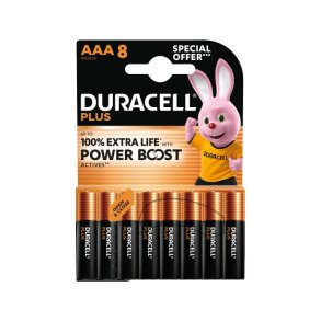 Duracell plus AAA  8 pack batteri