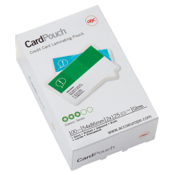 Laminat GBC 54x86mm klar 125mic 100/pk.