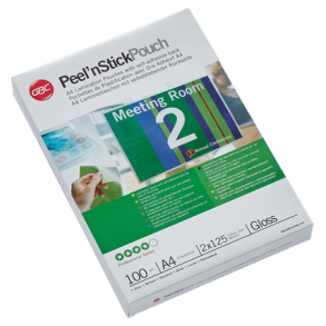 Lamineringslomme GBC 125mic selvklb. 100stk/pak