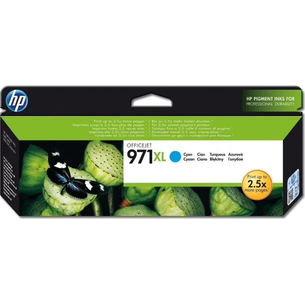 HP 971XL Cyan 6600 sider Blk CN626AE