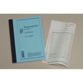 Regning m/kopi GF. 10040