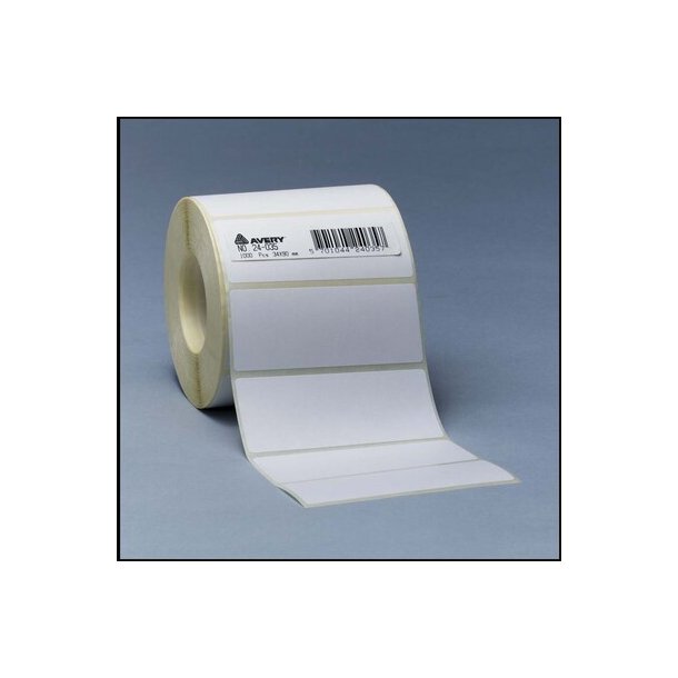 Avery Etiket p� rulle 36x75mm hvid 24-034 1000stk/rul