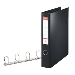Ringordner Esselte A4 4DR/40mm sort 82407