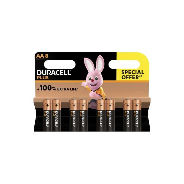 Batteri Duracell Plus Power AA alkaline 8stk/pak