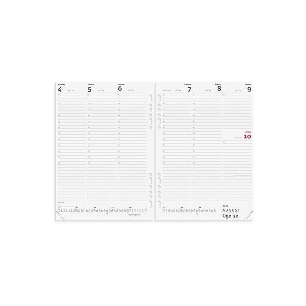 SYSTEM A5 UGEKALENDER HJFORMAT REFILL 25295000