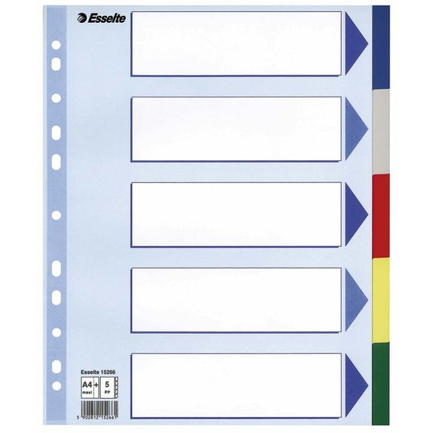 Esselte 5-delt A4 Maxi faner