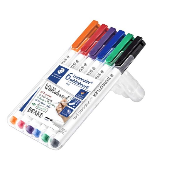 Whiteboardmarker Staedtler 301 WP6 ass. Lumocolor 1,0mm 6stk