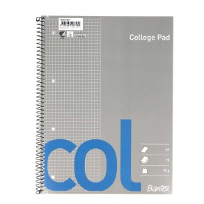 Bantex Kollegie Blok Kvaderet A4