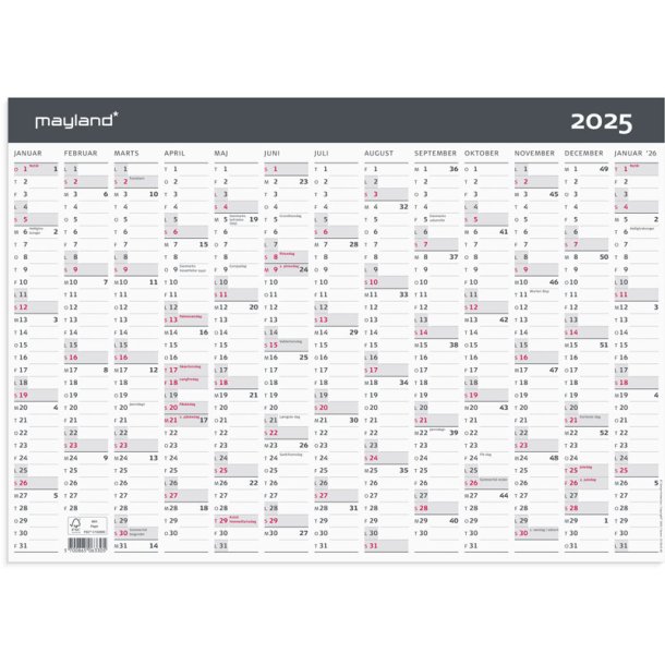 Kontorkalender Moderne A3 1x13 mdr. 2025 25063300