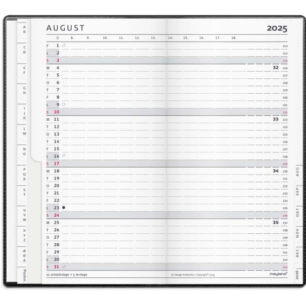 INDEX PLANNER MNEDSKALENDER SORT VINYL 25090000