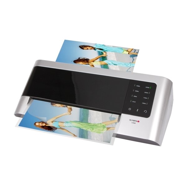 A4 Lamineringsmaskine Olympia A2048 med 4 Ruller. Lamineringtykkelse: 80-250my