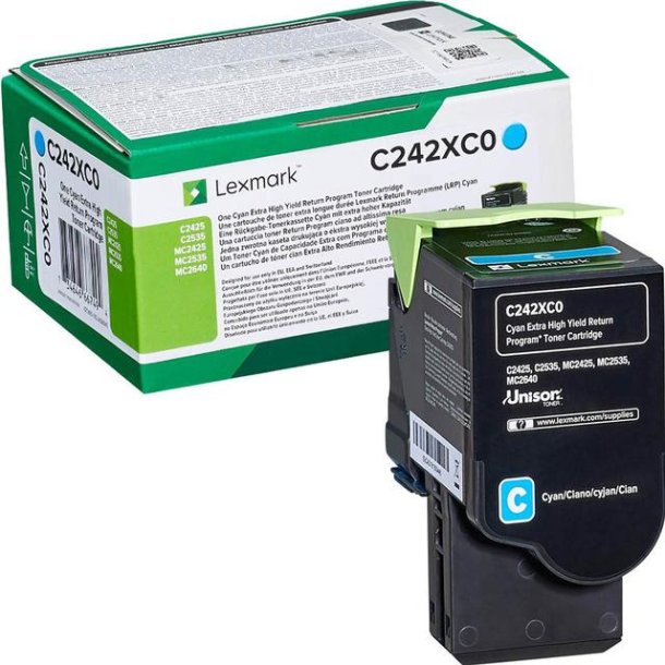 LEXMARK C242XC0 Cyan Extra High Yield