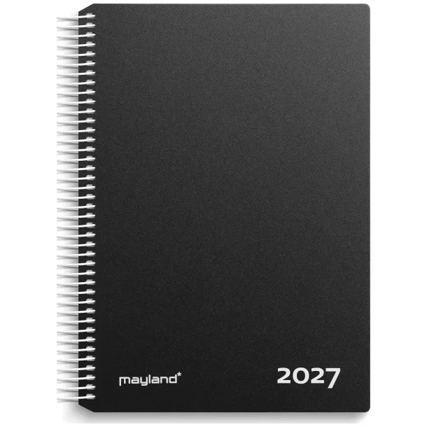 Timekalender 2027 dag PP sort 27218000