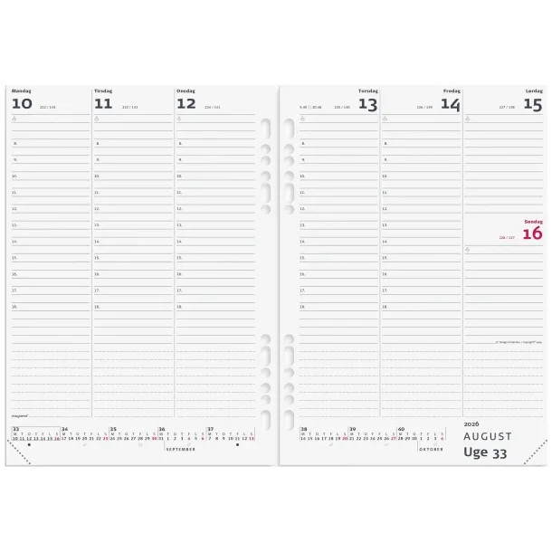 SYSTEM A5 UGEKALENDER HJFORMAT REFILL 26295000