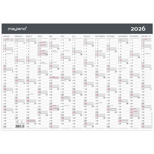 Kontorkalender Moderne A3 1x13 mdr. 2026 26063300