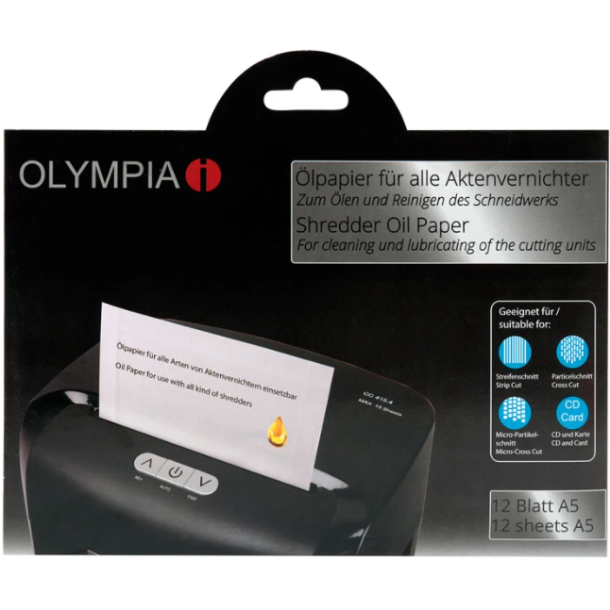 Olympia olie papir til makulator 12 stk A5