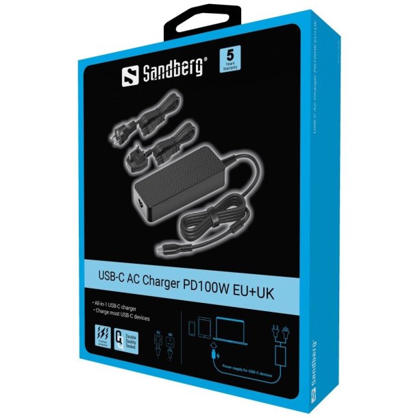 Sandberg USB-C PD100W Oplader