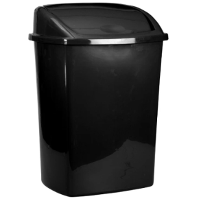 Affaldsspand med svinglg 26L sort