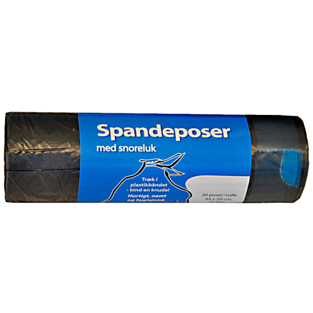 Spandpose med snoreluk 50x44cm 18my gr 20stk