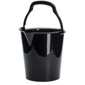 Spand med hank 10 l sort - 6 stk.