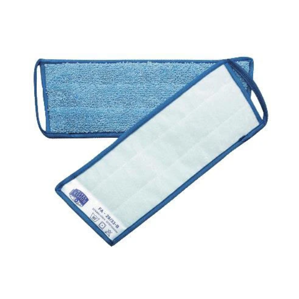 Moppe microfiber med velcro i 40 cm. Ultralet i bl