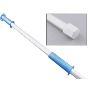 Skaft til minimop i alu med sekskantet gevind i 140 cm