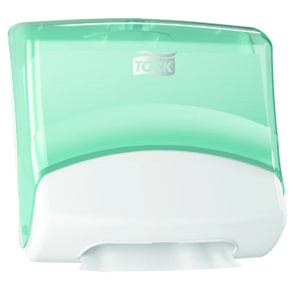 Tork 654000 Top-Pak dispenser W4 hvid/turkis