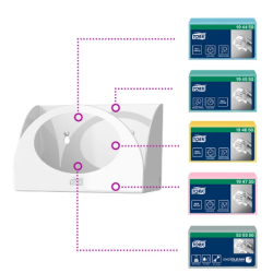 Tork 655100 Small Pack dispenser W8 hvid