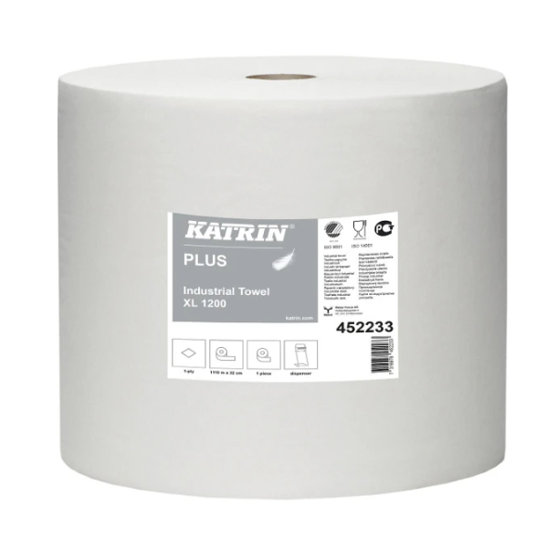 Katrin 452233 XL Plus industrirulle 1lags hvid