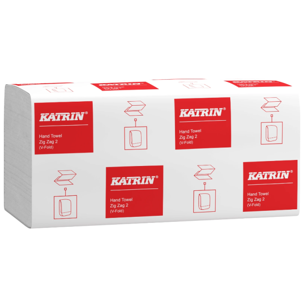 Katrin 35298 hndkldeark 23x22,4cm 2lag V-fold hvid 4000ark