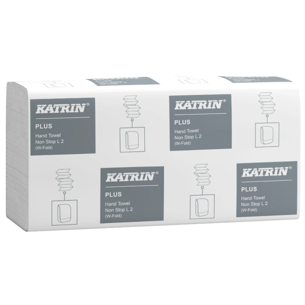 Katrin 87129 Plus hndkldeark 34x20,3cm 2lag W-fold hvid 2100ark