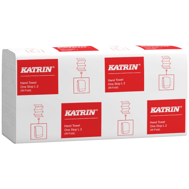 Katrin 87334 hndkldeark 34x20,6cm 2lag W-fold hvid 2310ark