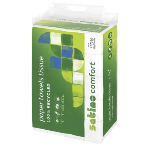 Satino Comfort hndkldeark 2lags 24x20,6cm hvid