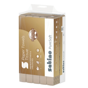  Satino PureSoft hndkldeark 2lags 24x24cm 3750ark