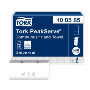 Tork 100585 PeakServe hndkldeark H5 hvid 4920ark