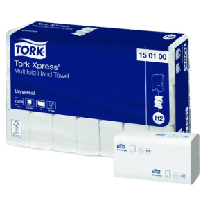 Tork 150100 Xpress hndkldeark 2lags H2 hvid 4830ark
