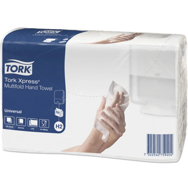 Tork 471103 Express hndkldeark H2 hvid 3800ark